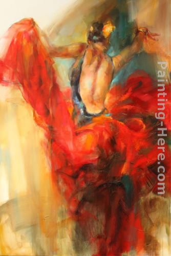 She Dances In Beauty 3 painting - Anna Razumovskaya She Dances In Beauty 3 art painting